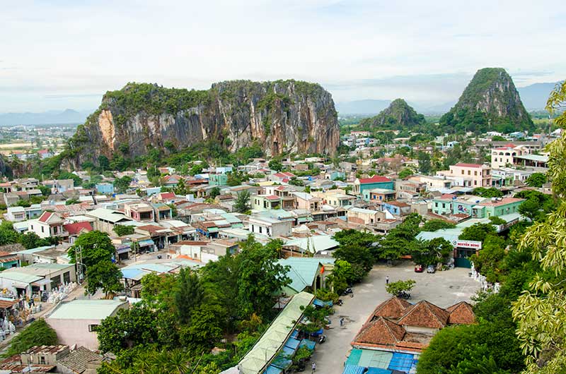 445 - Vietnam - Danang - Thuy Son - panoramica de las montanas de marmol